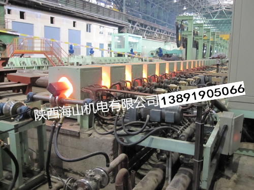 钢棒长棒料的中频炉加热生产线