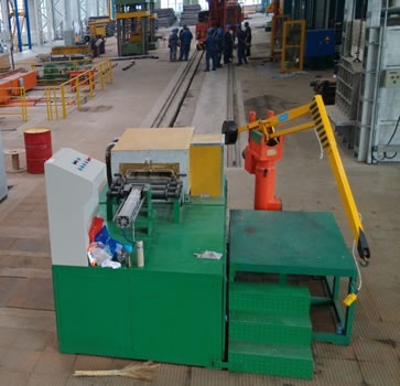 Train core plate medium frequency heating furnace